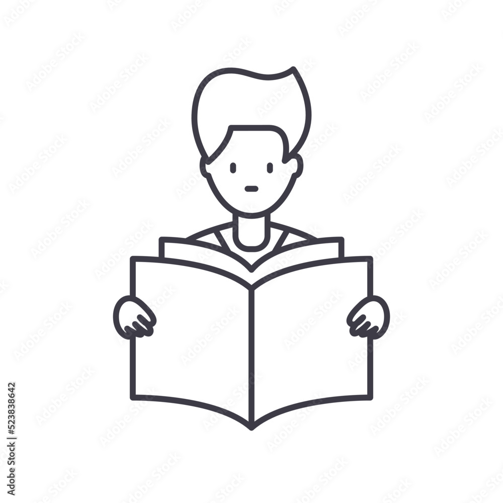 homework line icon, outline symbol, vector illustration, concept sign homework line icon, outline symbol, vector illustration, concept sign