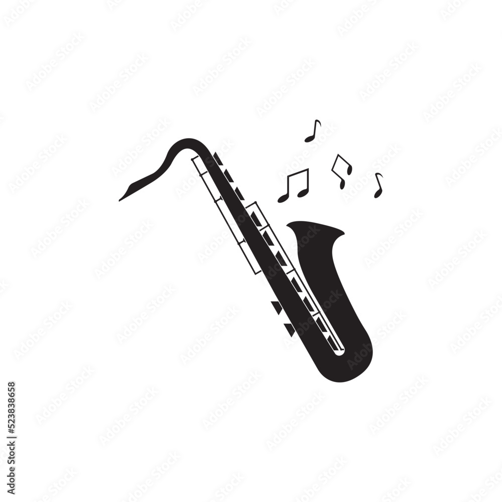 Naklejka premium saxophone vector icon