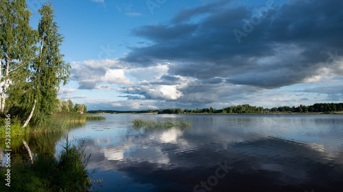 clouds over the lake