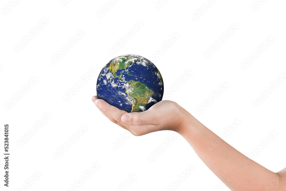 Earth, globe in hand on transparent background - PNG format. Elements of this image furnished by NASA Earth, globe in hand on transparent background - PNG format. Elements of this image furnished by NASA