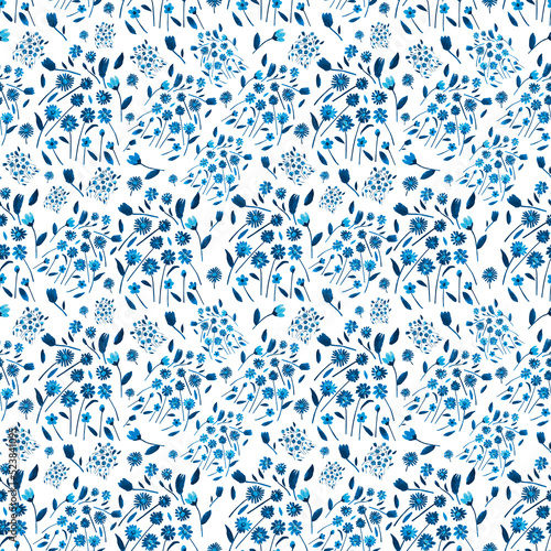 seamless pattern abstracts floral composition