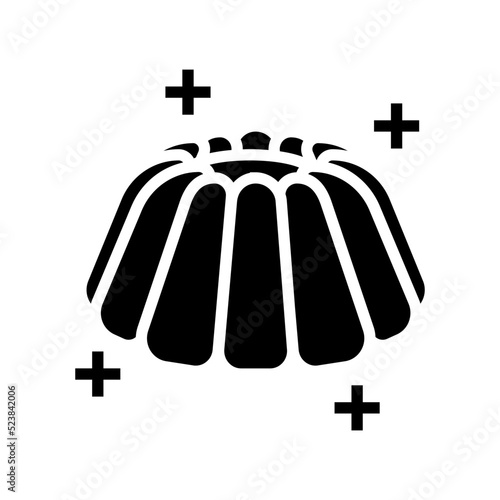 pudding jelly candy gummy glyph icon vector illustration