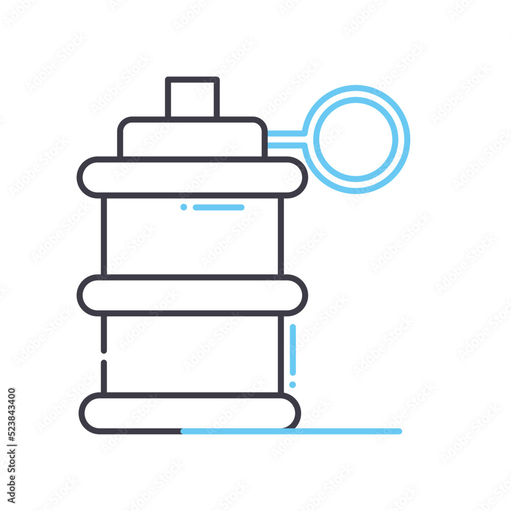 grenage line icon, outline symbol, vector illustration, concept sign grenage line icon, outline symbol, vector illustration, concept sign