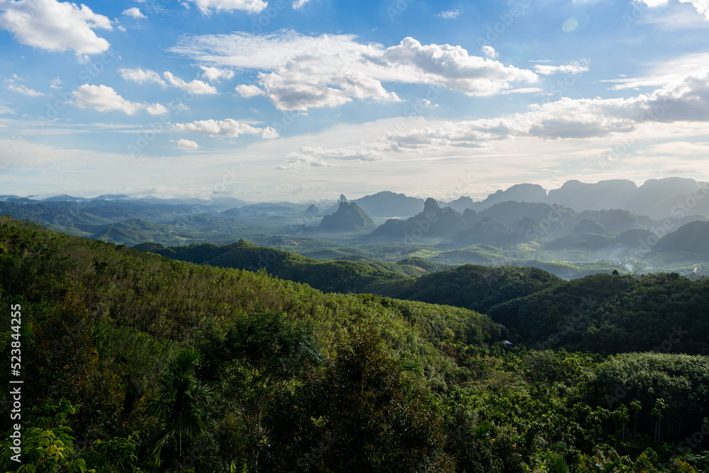 Mountain and Cloud landscape. Beautiful Landscape of mountain 