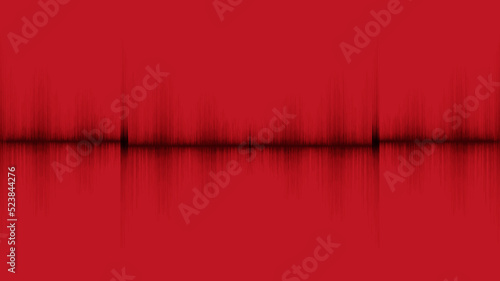 Black Earthquake Wave Low and Hight richter scale on Red background,audio wave diagram concept,design for education and science,Vector Illustration.
