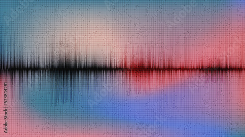 Black Sound Wave on Colorful Background,technology and earthquake wave diagram concept,design for music studio and science,Vector Illustration.