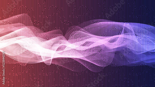 Electronic Sound Wave Background,technology and earthquake wave diagram concept,design for music studio and science,Vector Illustration.