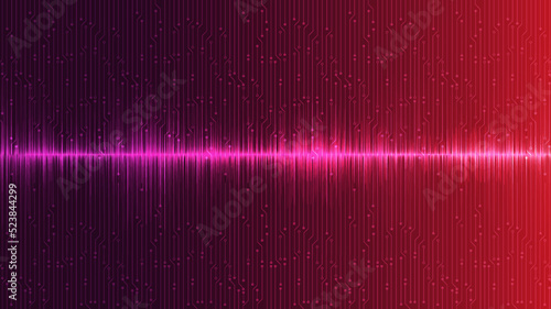 Pink Equalizer Sound Wave Background,technology and earthquake wave diagram concept,design for music studio and science,Vector Illustration.
