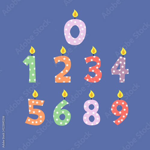 Cute Birthday Number Candle Set