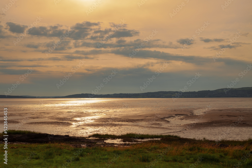 Beautiful landscape of the sea at low tide