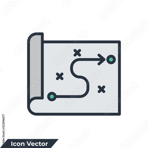 planning icon logo vector illustration. strategy symbol template for graphic and web design collection