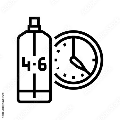 eau de toilette edt cosmetic line icon vector illustration