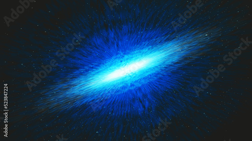 Fototapeta Naklejka Na Ścianę i Meble -  Super Blue Aura interstella on Galaxy background with Milky Way spiral,Universe and starry concept design,vector