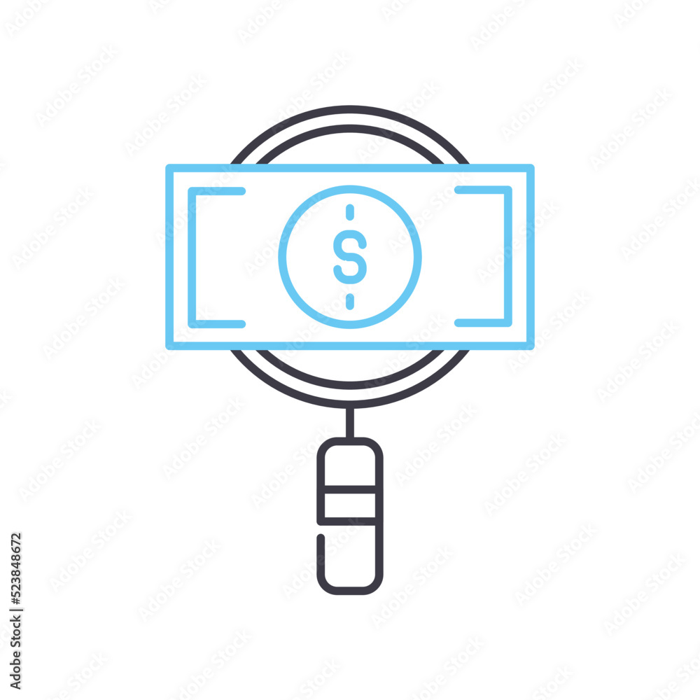 risk analysis line icon, outline symbol, vector illustration, concept sign risk analysis line icon, outline symbol, vector illustration, concept sign