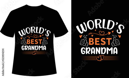 World Best Grandma typography tshirt design, vector tshirt, grandpa, grandfather, grandparents day, vector, print ready tshirt