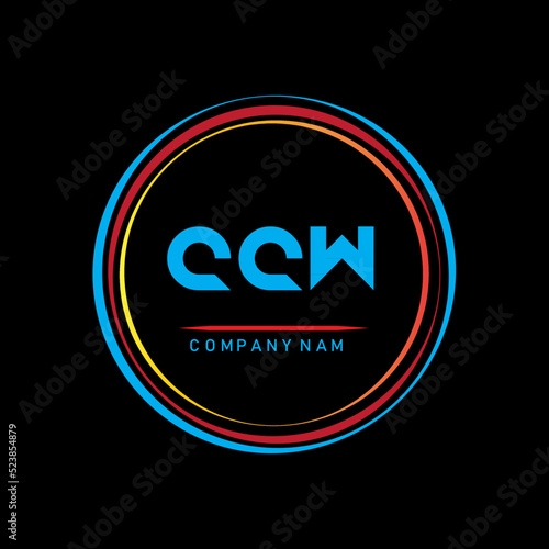 CCW letter logo,CCW letter design,letter CCW logo design,letter CCW logo design illustrator and vectors,CCW group logo,CCW letter initial logo design template vector illustrator photo