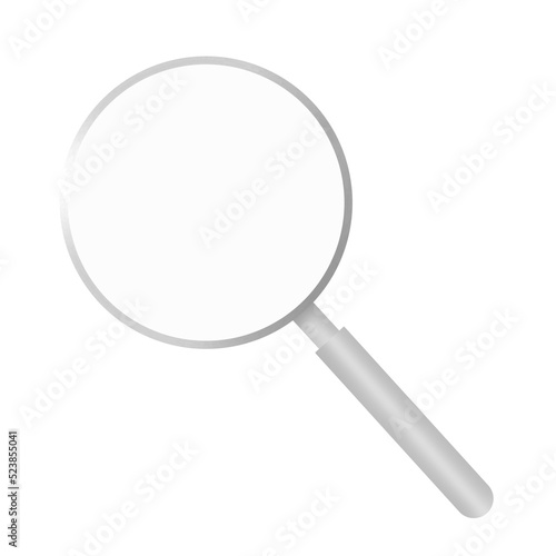 magnifying glass isolated on white hand draw, concept zoom, analysis, closeup 