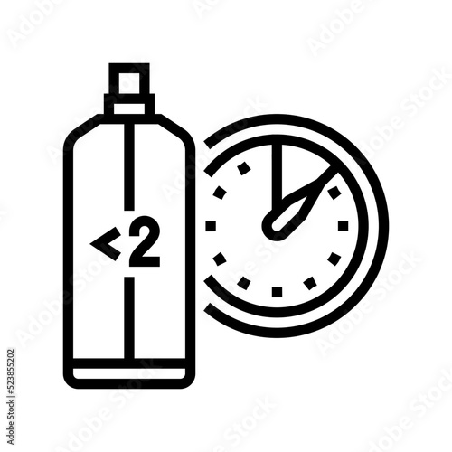 eau fraiche aftershave mist line icon vector illustration