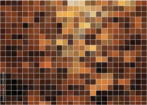 autumn mosaic in brownish orange tones for kitchen aprons vector