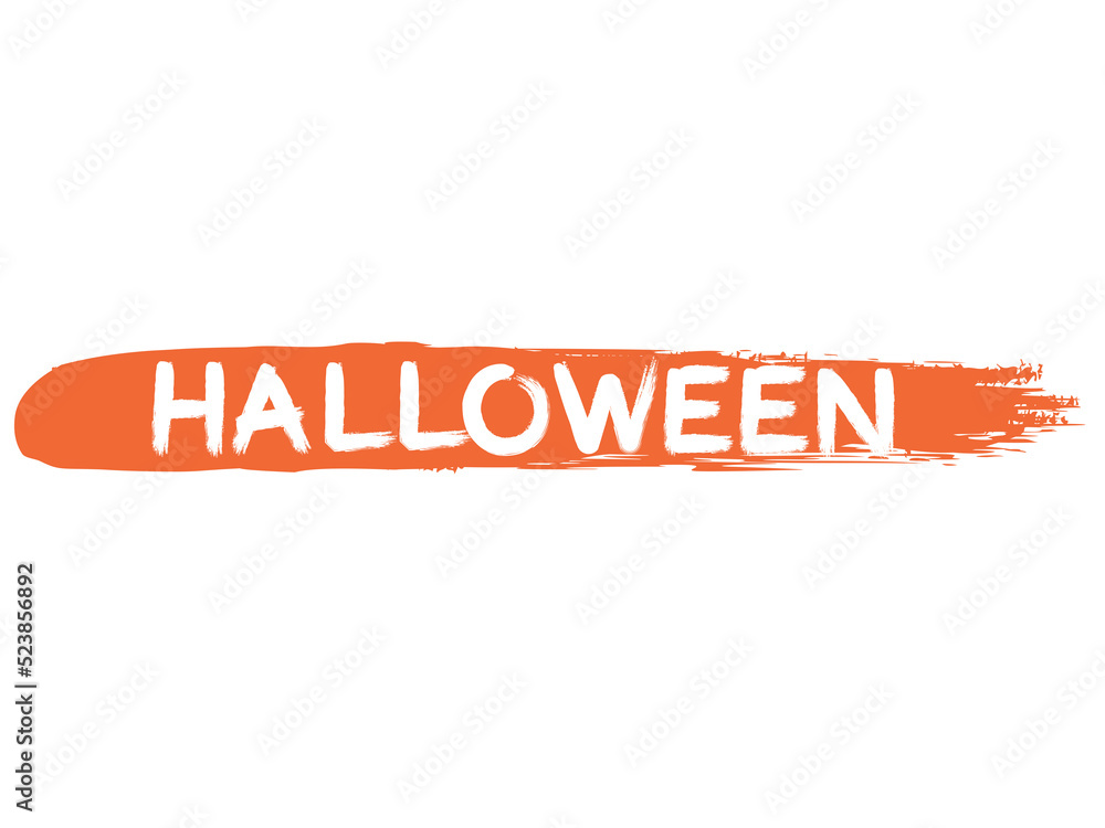 Obraz premium 筆書きHALLOWEEN一筆：オレンジ