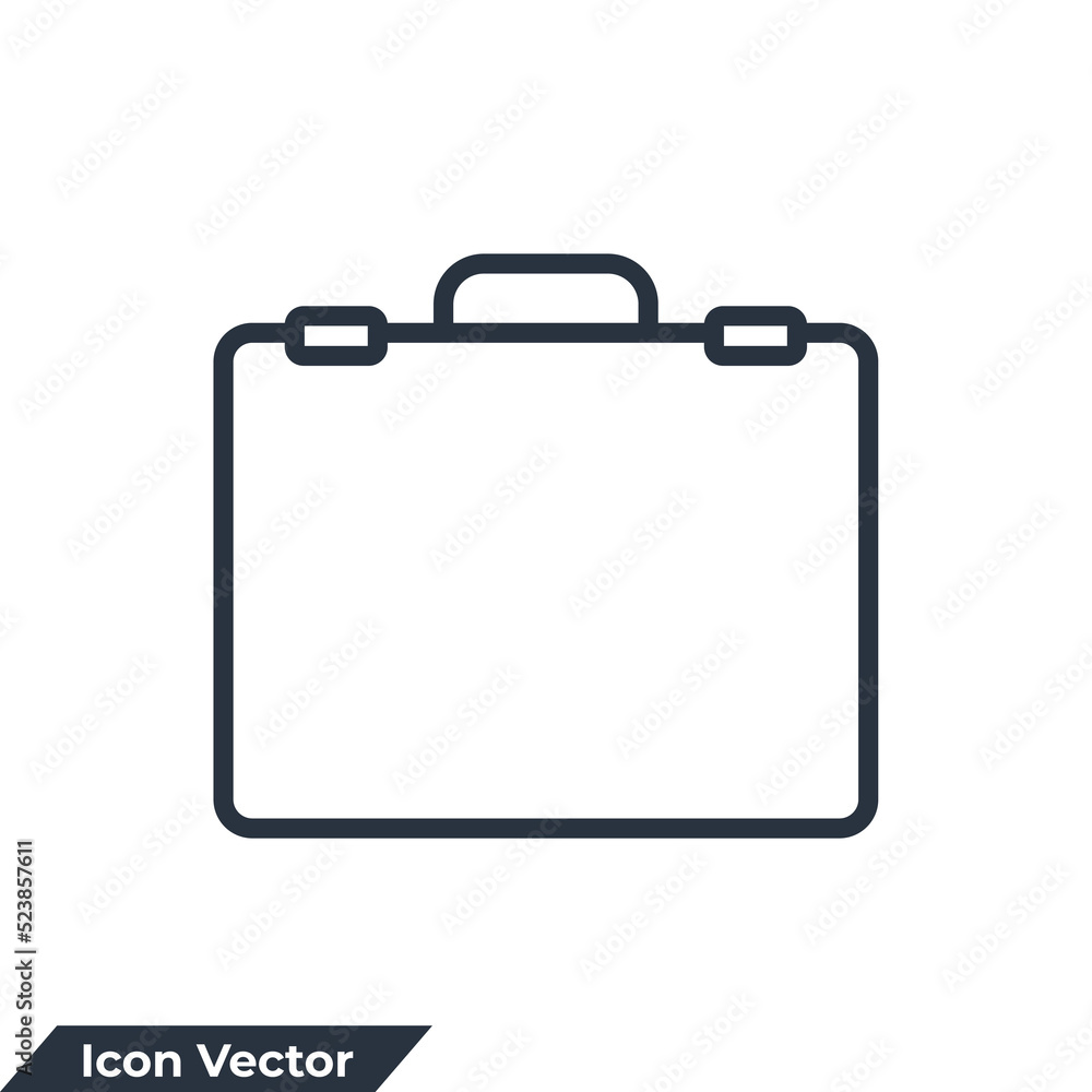 briefcase icon logo vector illustration. Bag symbol template for graphic and web design collection briefcase icon logo vector illustration. Bag symbol template for graphic and web design collection