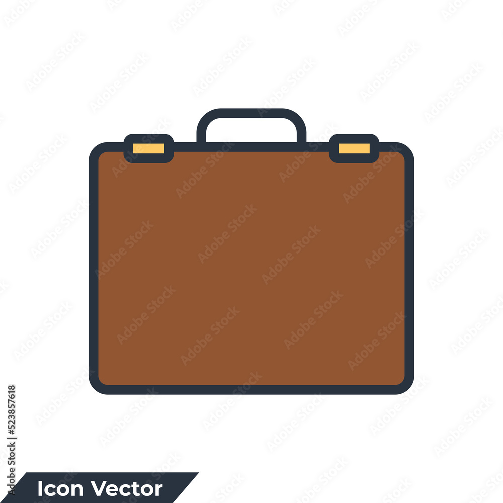 briefcase icon logo vector illustration. Bag symbol template for graphic and web design collection briefcase icon logo vector illustration. Bag symbol template for graphic and web design collection