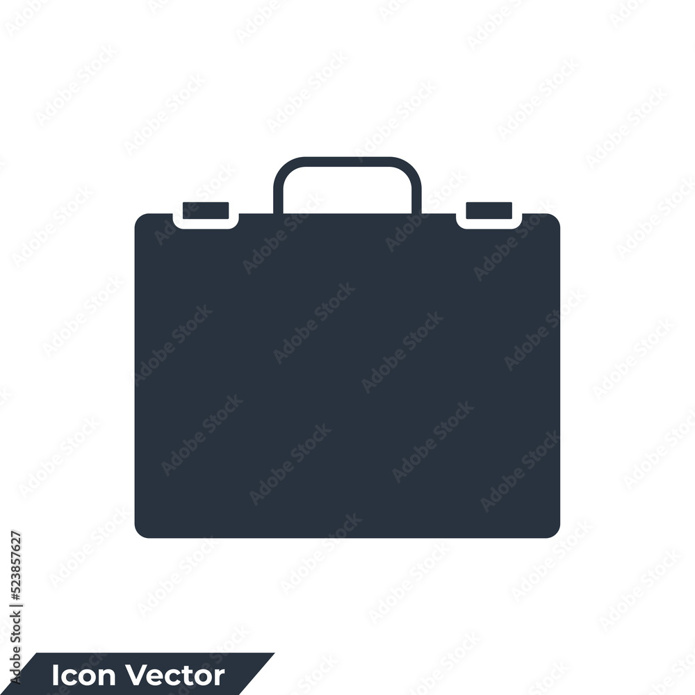 briefcase icon logo vector illustration. Bag symbol template for graphic and web design collection briefcase icon logo vector illustration. Bag symbol template for graphic and web design collection