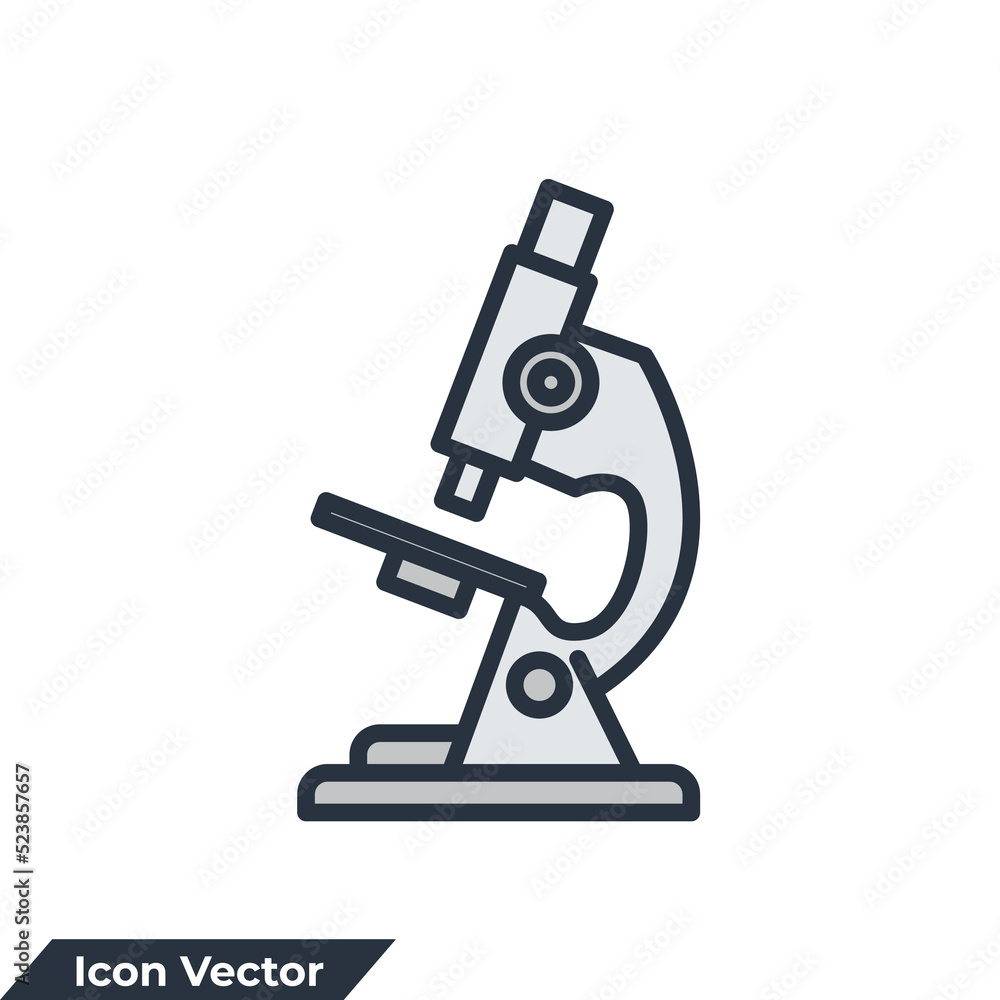 microscope icon logo vector illustration. research symbol template for graphic and web design collection microscope icon logo vector illustration. research symbol template for graphic and web design collection