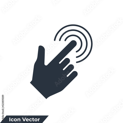 Virtual interactive control icon logo vector illustration. control touch symbol template for graphic and web design collection