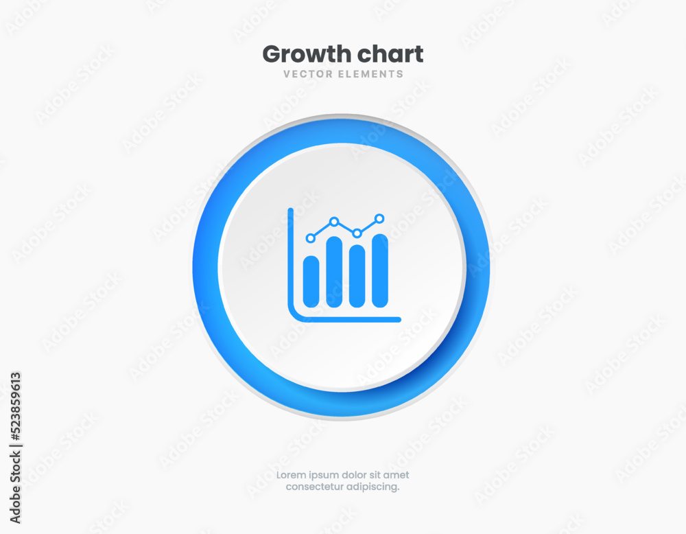 Financial analysis stats icon set. Growing graph set. Business chart with arrow. Growths chart collection. Progress bar. Bar diagram. Growth success arrow icon. Progress symbol. Chart increase.
