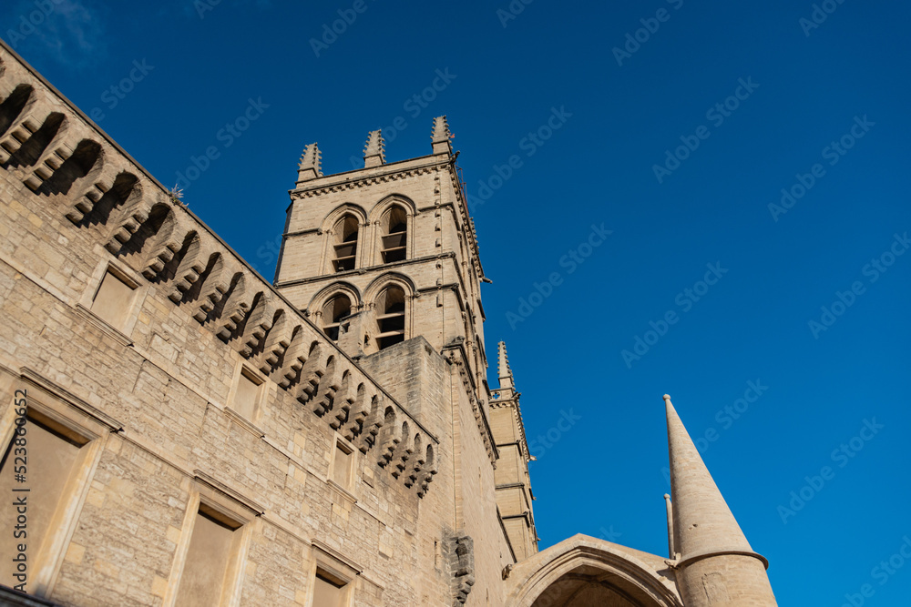 church of the holy sepulchre in montpelier french city ancient europe gothic architecture