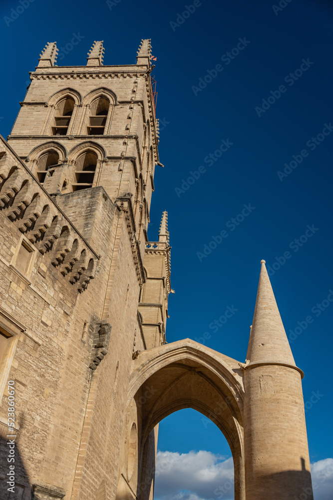 church of the holy sepulchre in montpelier french city ancient europe gothic architecture