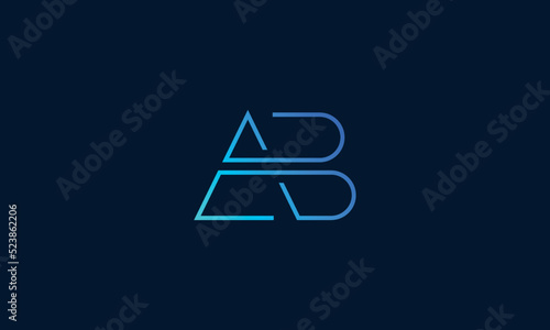 Initial AB Monogram Letter Logo Design