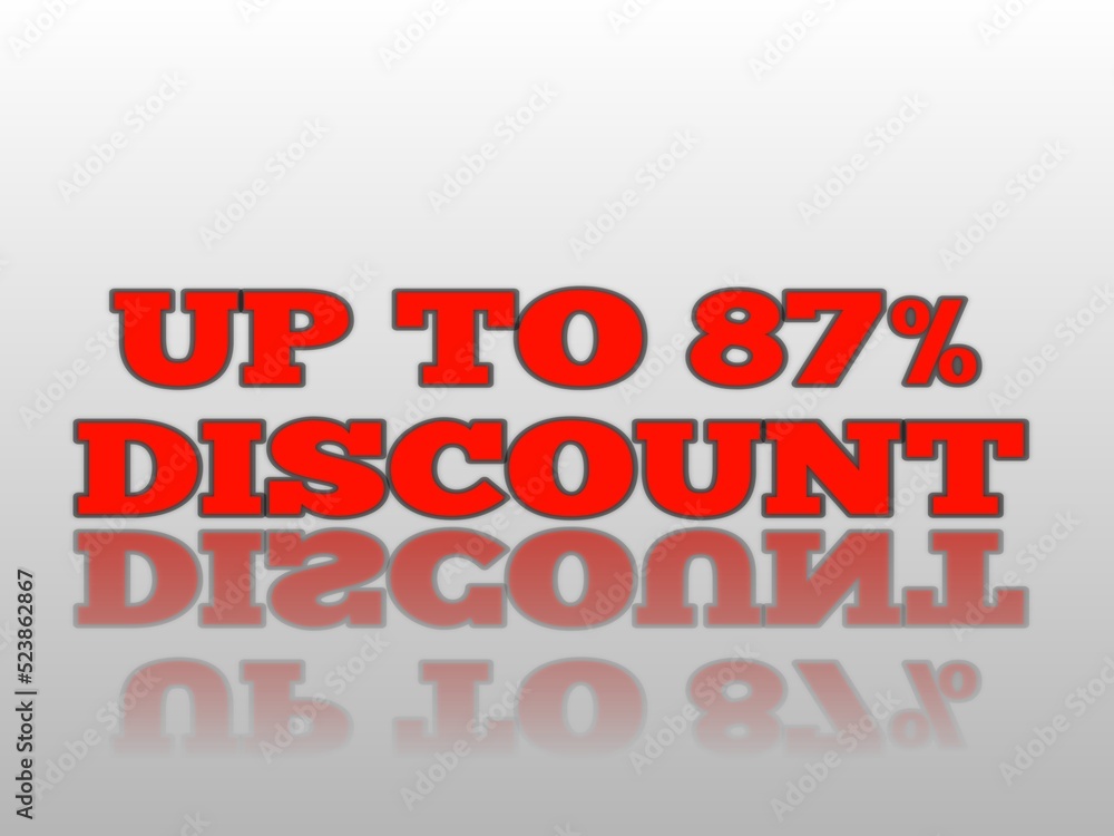 Obraz premium Up to percentage of sale.discount offer exhibition special offer symbol tag badge illustration.perpect design for shop and sale banners