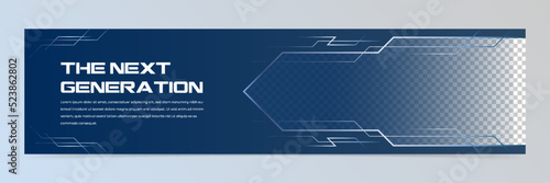 Modern abstract linkedin banner template	