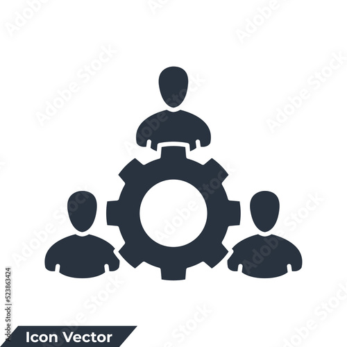 teamwork icon logo vector illustration. Business collaborate symbol template for graphic and web design collection