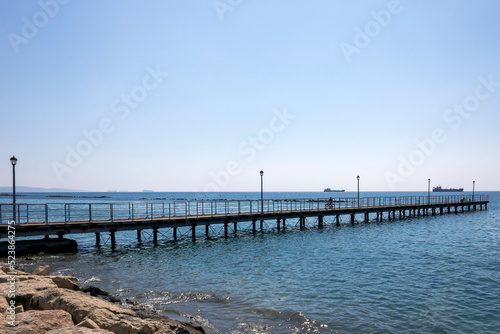 Enaerios sea pier in Limassol, Cyprus  © Olga