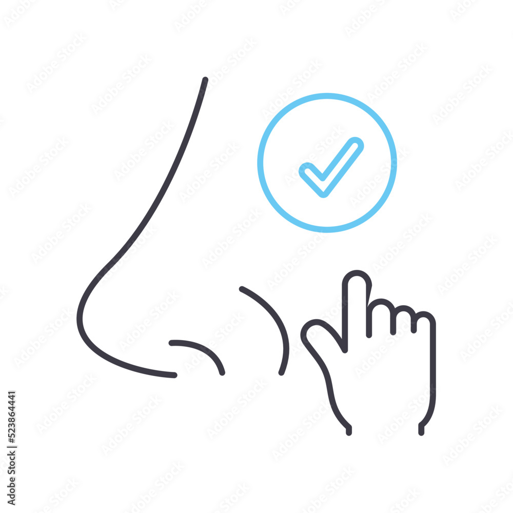 Obraz premium respiratory care line icon, outline symbol, vector illustration, concept sign