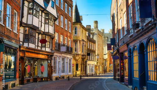Fototapeta Naklejka Na Ścianę i Meble -  Cambridge Old town, England, United Kingdom