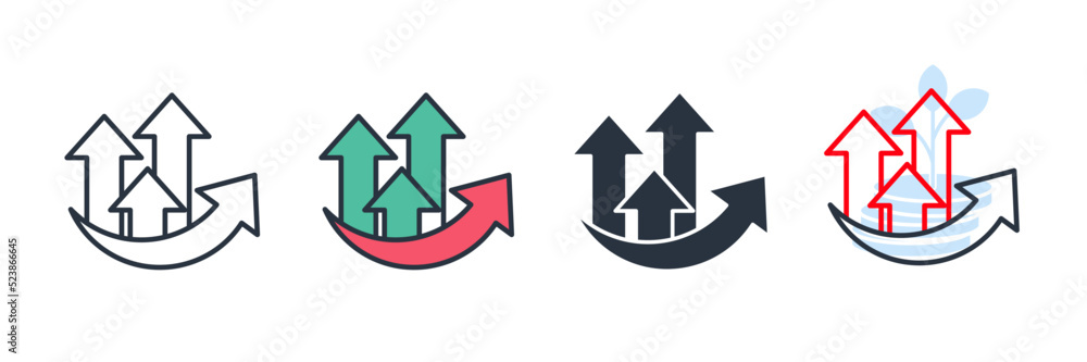 growth icon logo vector illustration. Graph symbol template for graphic and web design collection growth icon logo vector illustration. Graph symbol template for graphic and web design collection