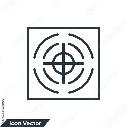 precision icon logo vector illustration. target symbol template for graphic and web design collection