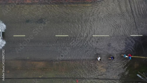 Aerial view of the north Selangor flood following heavy rainfall. Taman Sri Muda was one of the areas worst hit by floods.