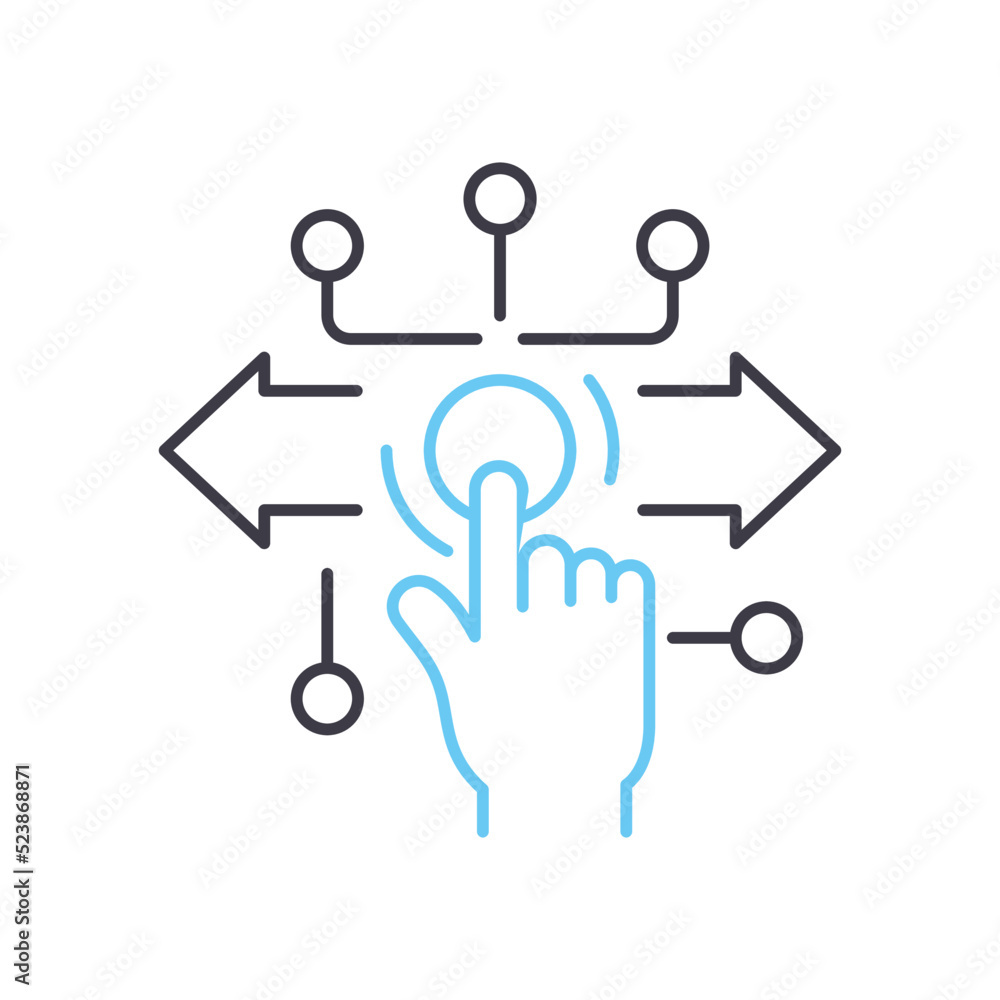 intelligent control line icon, outline symbol, vector illustration, concept sign intelligent control line icon, outline symbol, vector illustration, concept sign