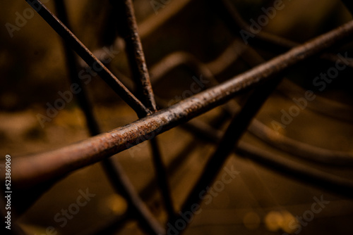 rusty chair cutouts, junk yard, wallpaper © liligluck