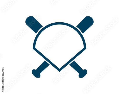 Baseball Home Plate Vector Icon. Vector Template Design. Silhouette. Playing. Home base. Sport. Baseball Diamond