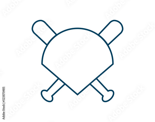Baseball Home Plate Vector Icon. Vector Template Design. Silhouette. Playing. Home base. Sport. Baseball Diamond