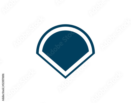 Baseball Home Plate Vector Icon. Vector Template Design. Silhouette. Playing. Home base. Sport. Baseball Diamond