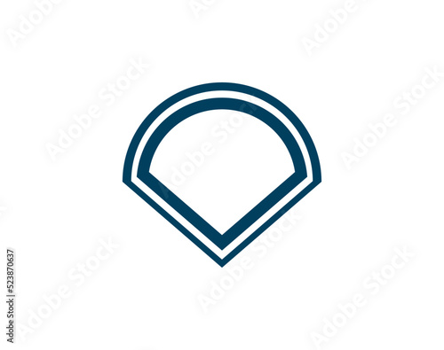 Baseball Home Plate Vector Icon. Vector Template Design. Silhouette. Playing. Home base. Sport. Baseball Diamond