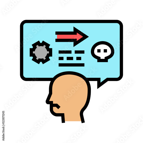 reactive aggression color icon vector illustration