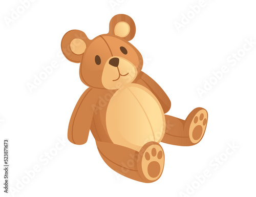 teddy bear toy icon cartoon isolated vector illustration graphic design